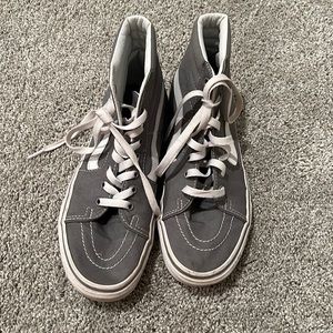 Vans grey high top sneakers.